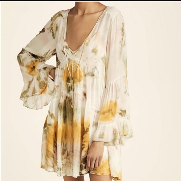 Young fabulous & broke boho tie dye mini dress medium NWT *M1 - Picture 10 of 10